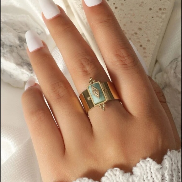 Geometric Cuff Ring. LAST ONE! - Picture 3 of 9